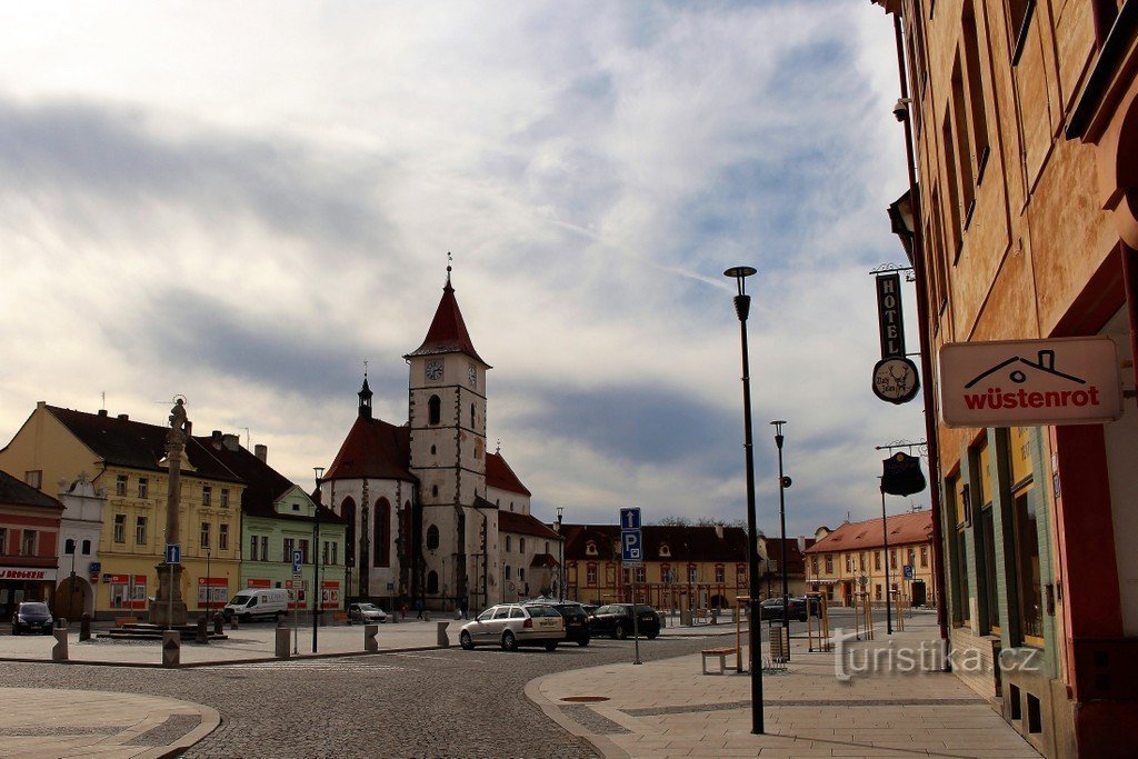 Peace Square and the Church of St. Peter and Paul