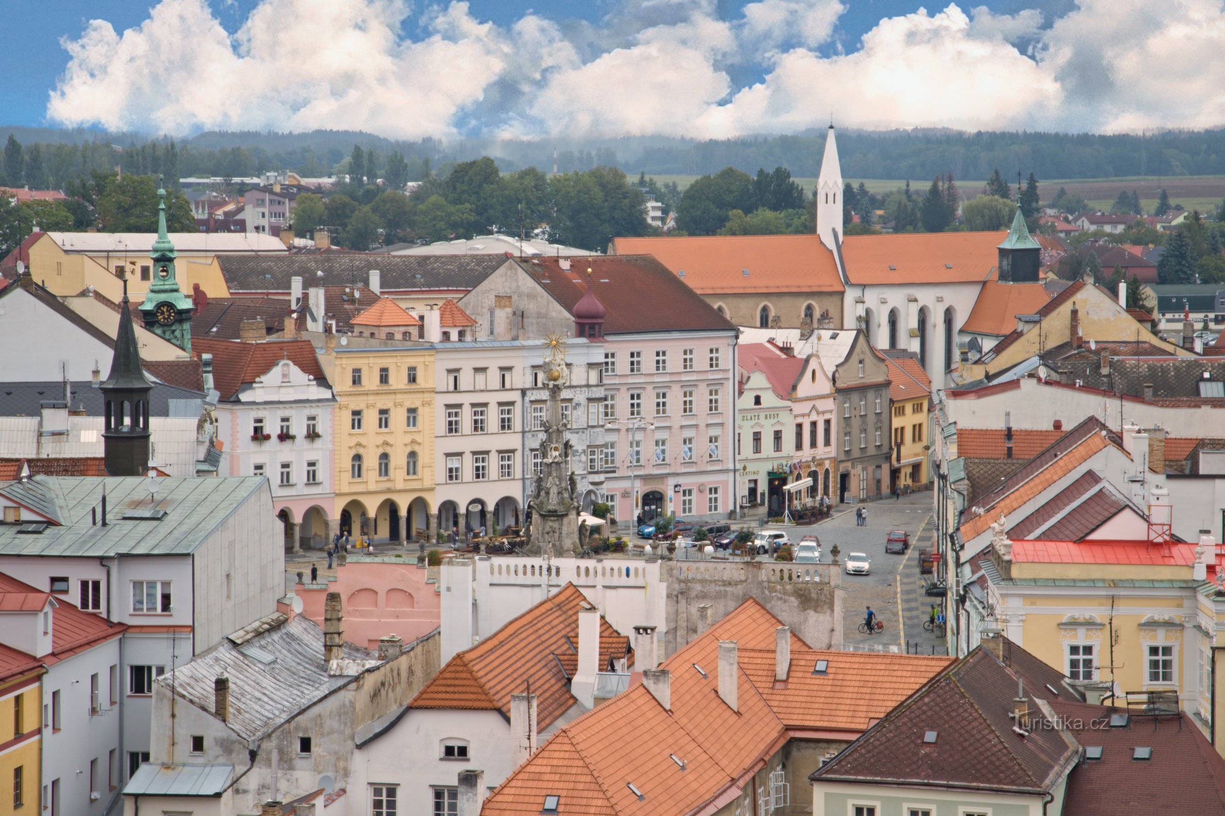 Náměstí Míru, Ảnh: Lưu trữ thành phố Jindřichův Hradec