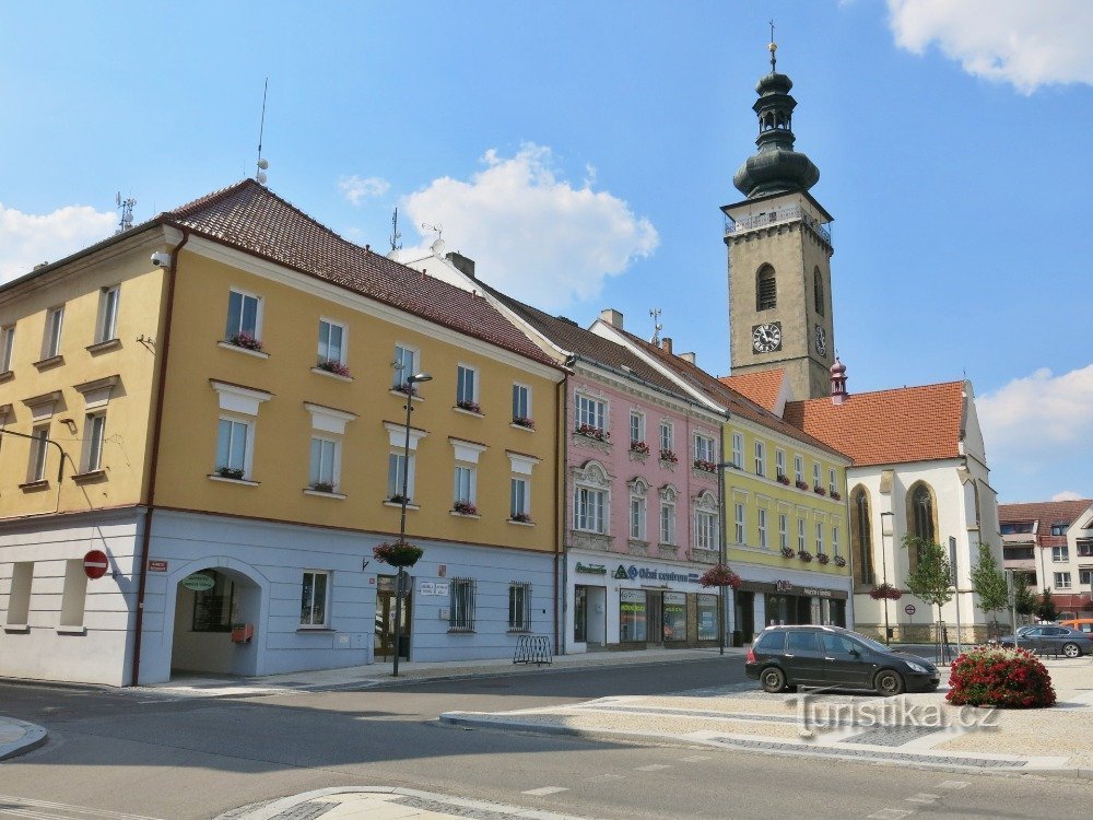 náměstí Republiky with the church of St. Peter and Paul