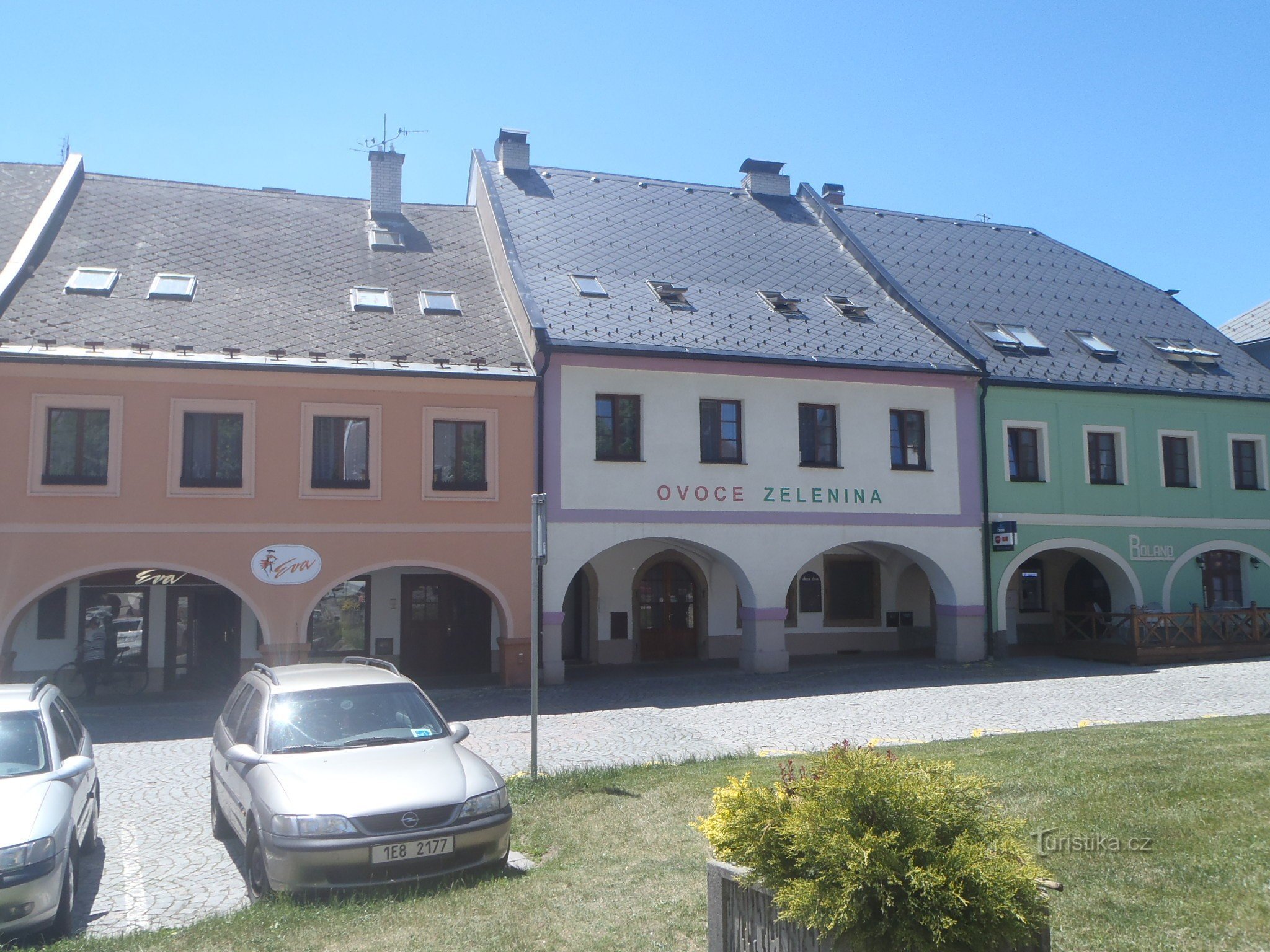 Square with archway