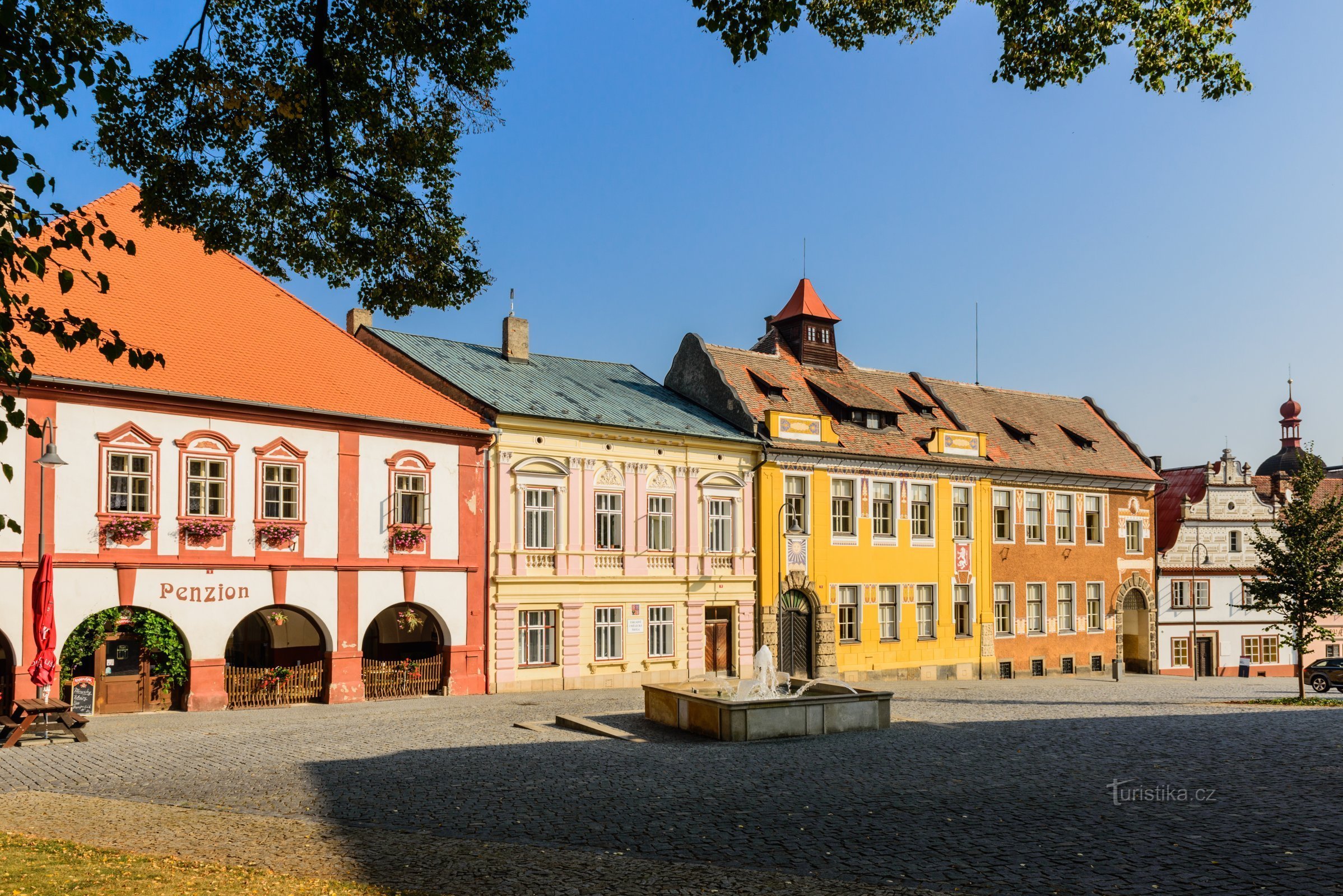 Square in Opočno. By Gerald Blondy