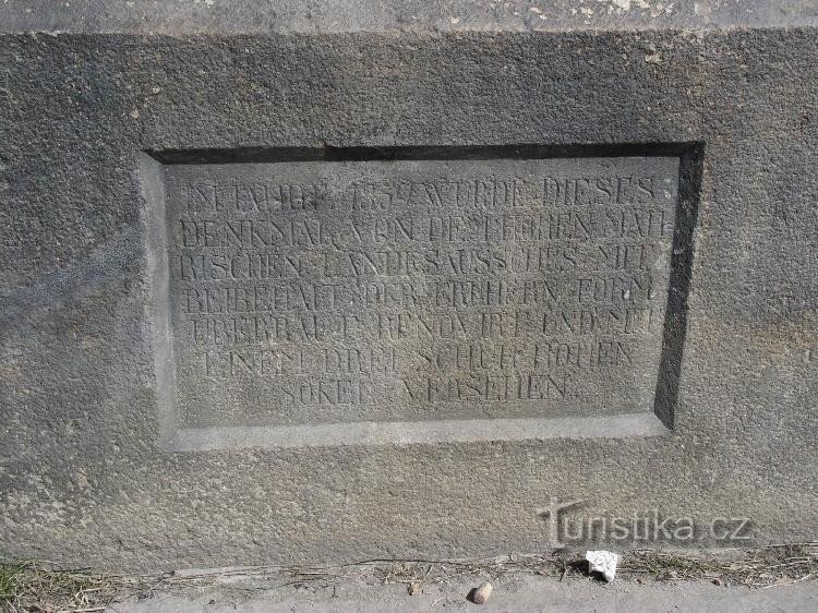 Inschrift auf dem Königsstein