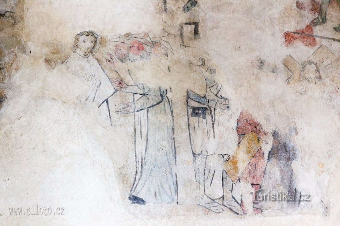 Muurschilderingen in de kerk van de verheerlijking van het Heilig Kruis