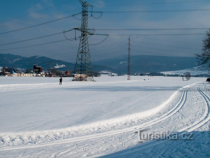 Zugang zu den Loipen bei Šumperk