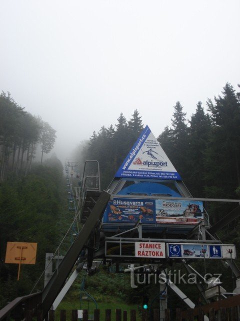 Einstiegsstation der Seilbahn