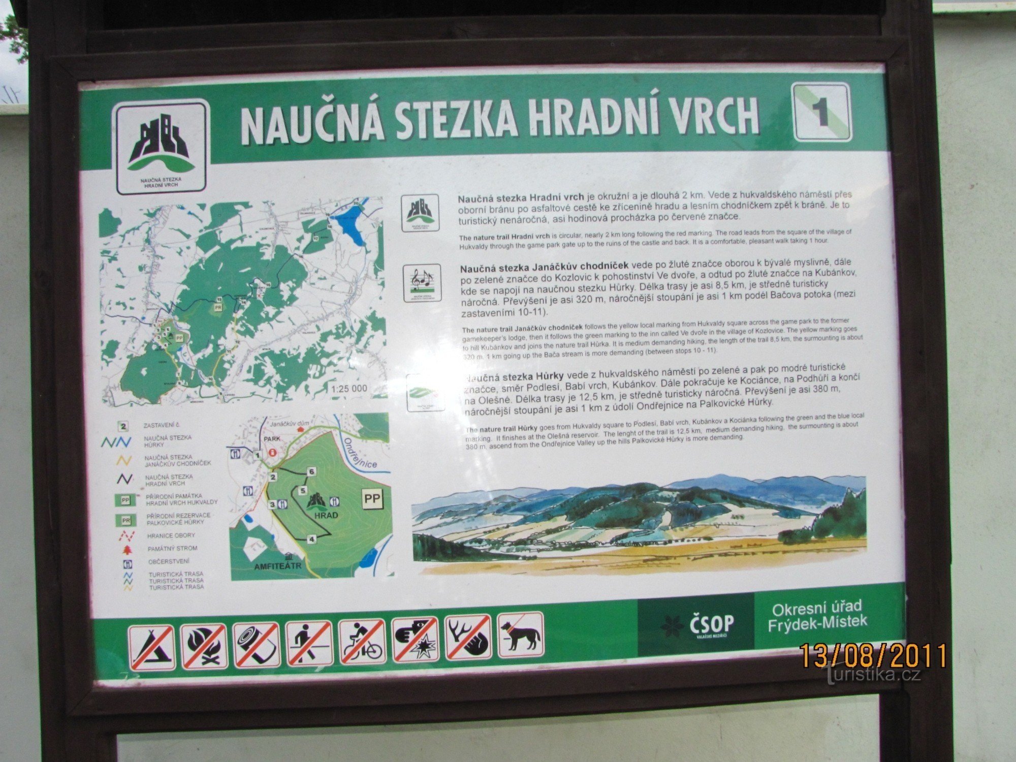 Educational trail Hradní vrch to Hukvaldy Castle