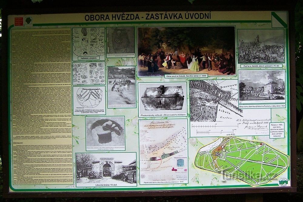 Educational trail through the Hvězda field