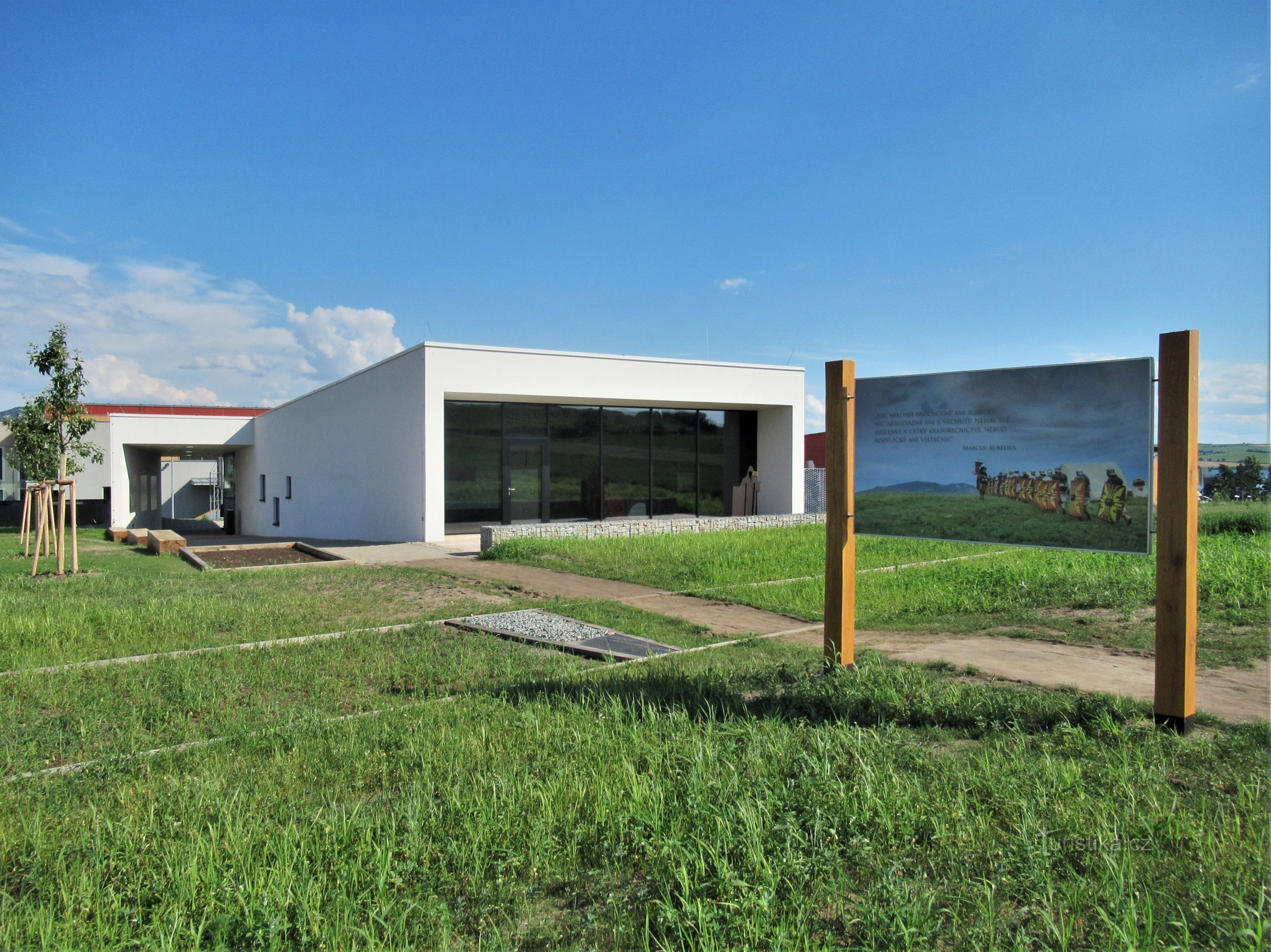 Centro de visitantes em Hradisk perto de Mušov