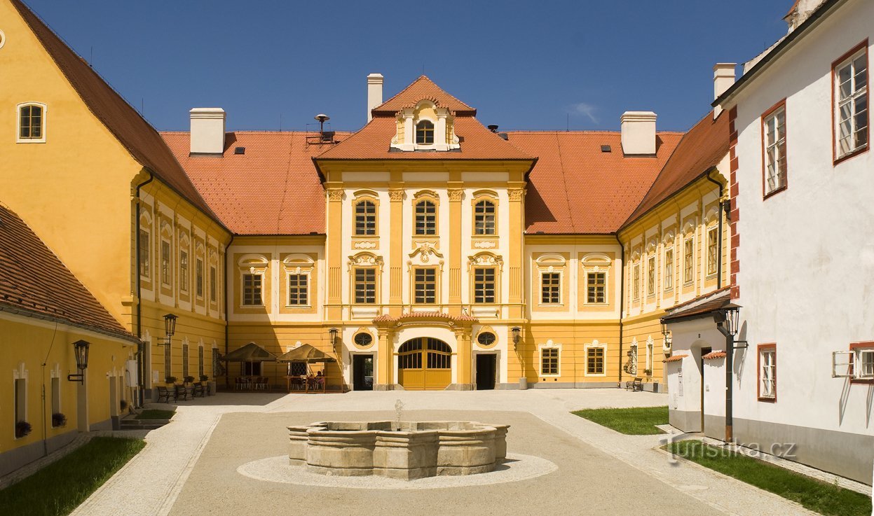 Visit Borovany Monastery, the sky above it is bluer