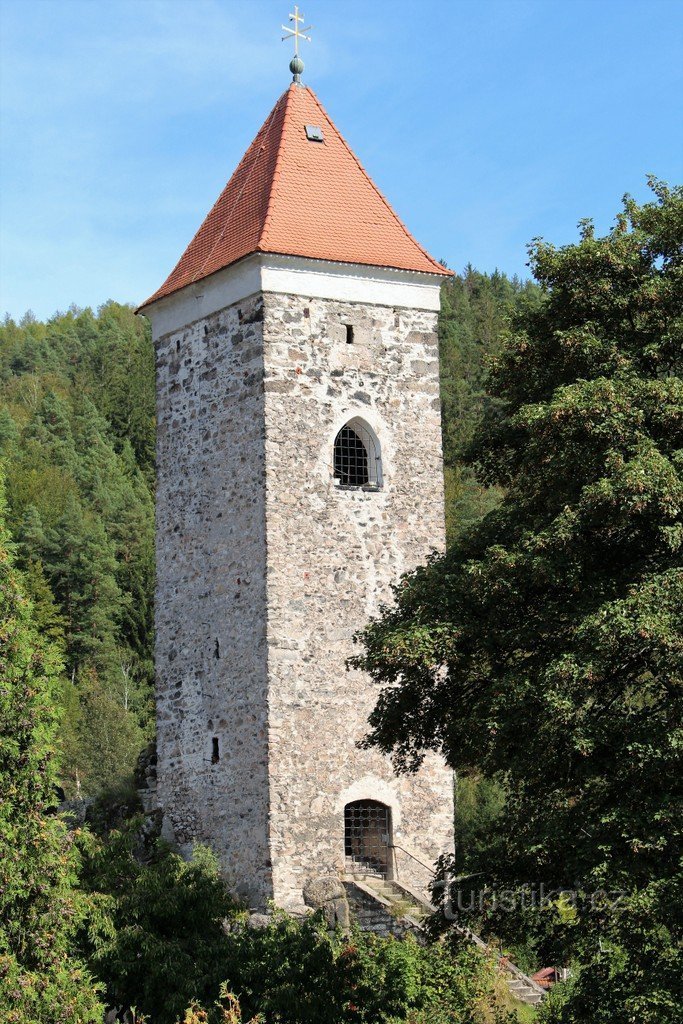 Nejdek, torre del castello