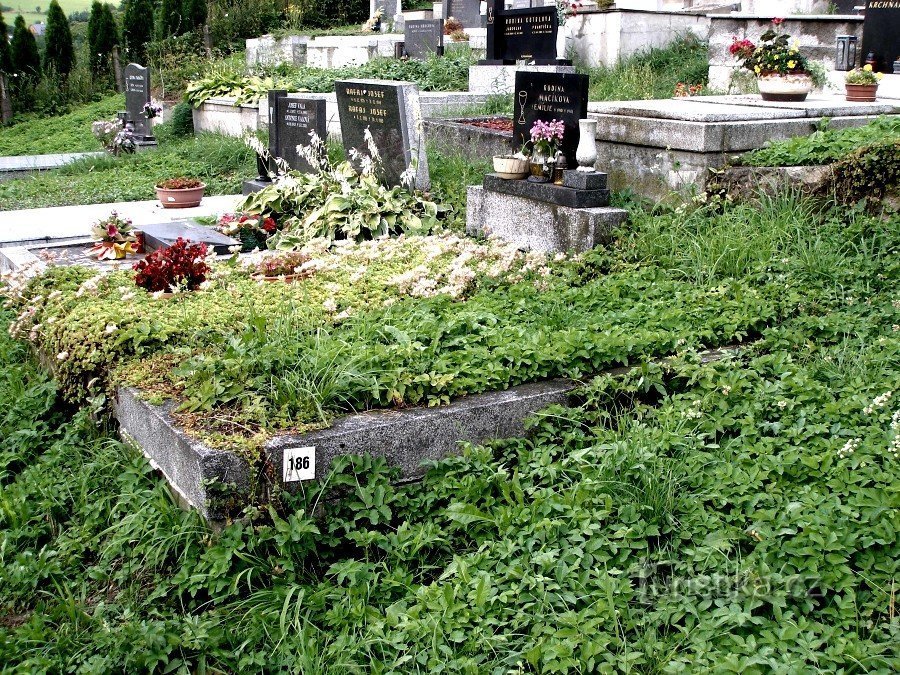 the unmarked grave of two victims of the event at Prženské pasáky