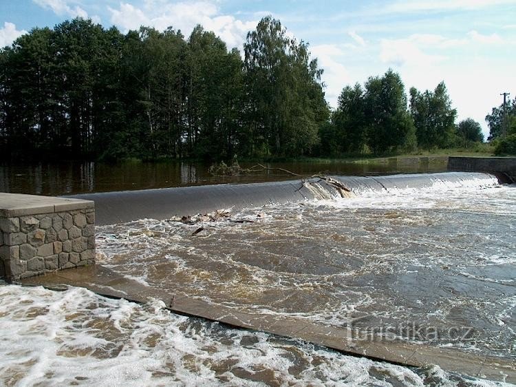 Nežárka - rzeka: Nežárka koło Veselí nad Lužnicí