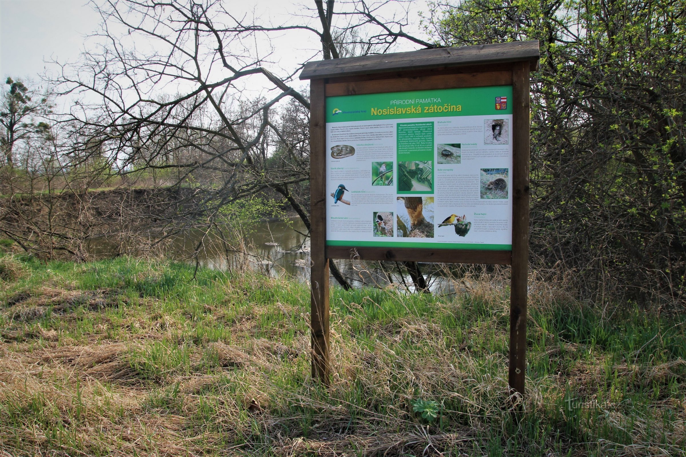 Nosislavská zátočina - panneau d'information près de l'emplacement