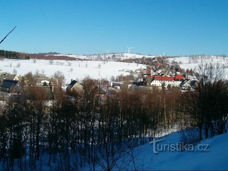 Nová Ves: Blick von der Straße nach Hora sv. Katharina