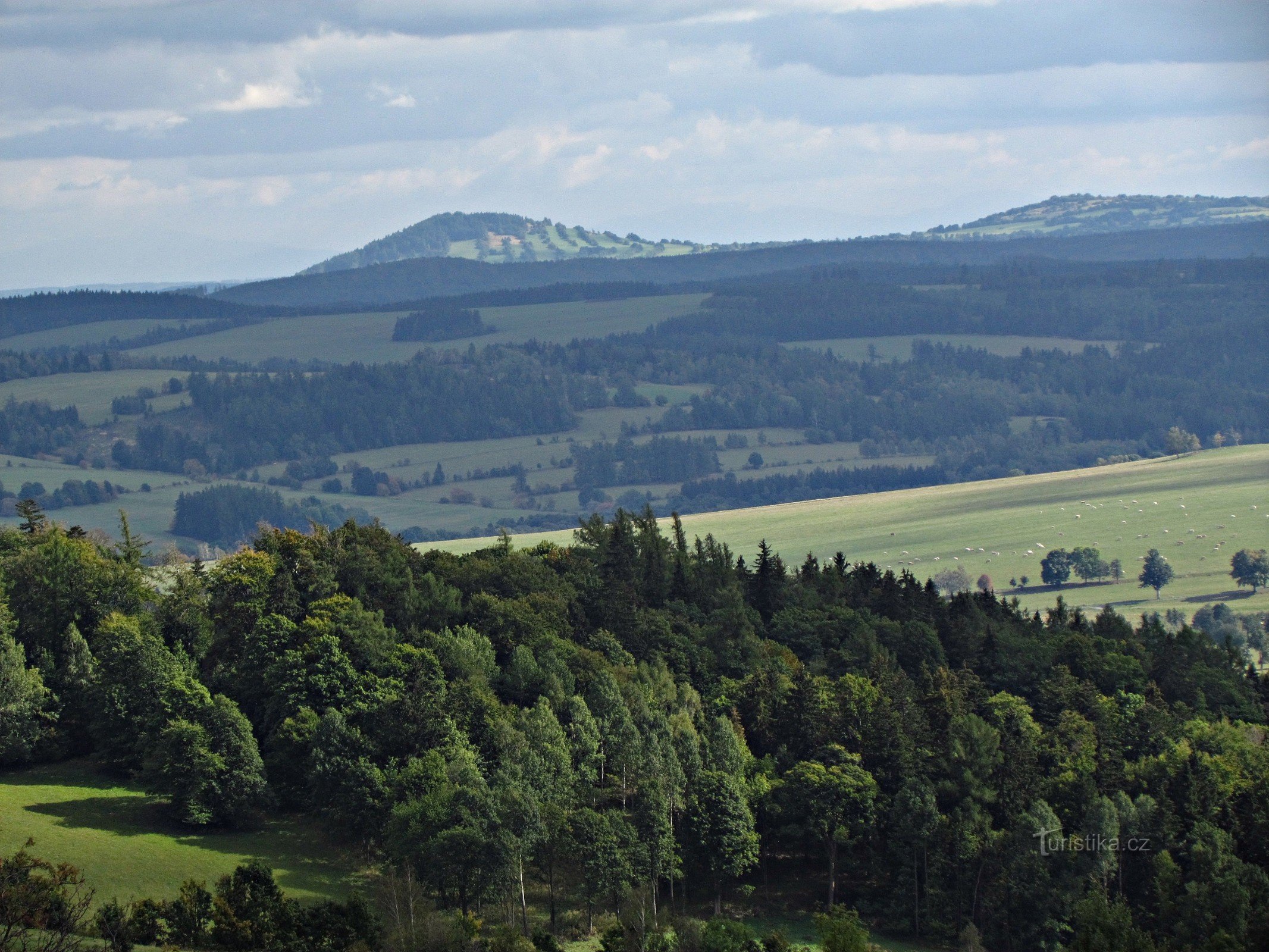 Nová Ves - vyhlídka nad kaplí sv.Anny