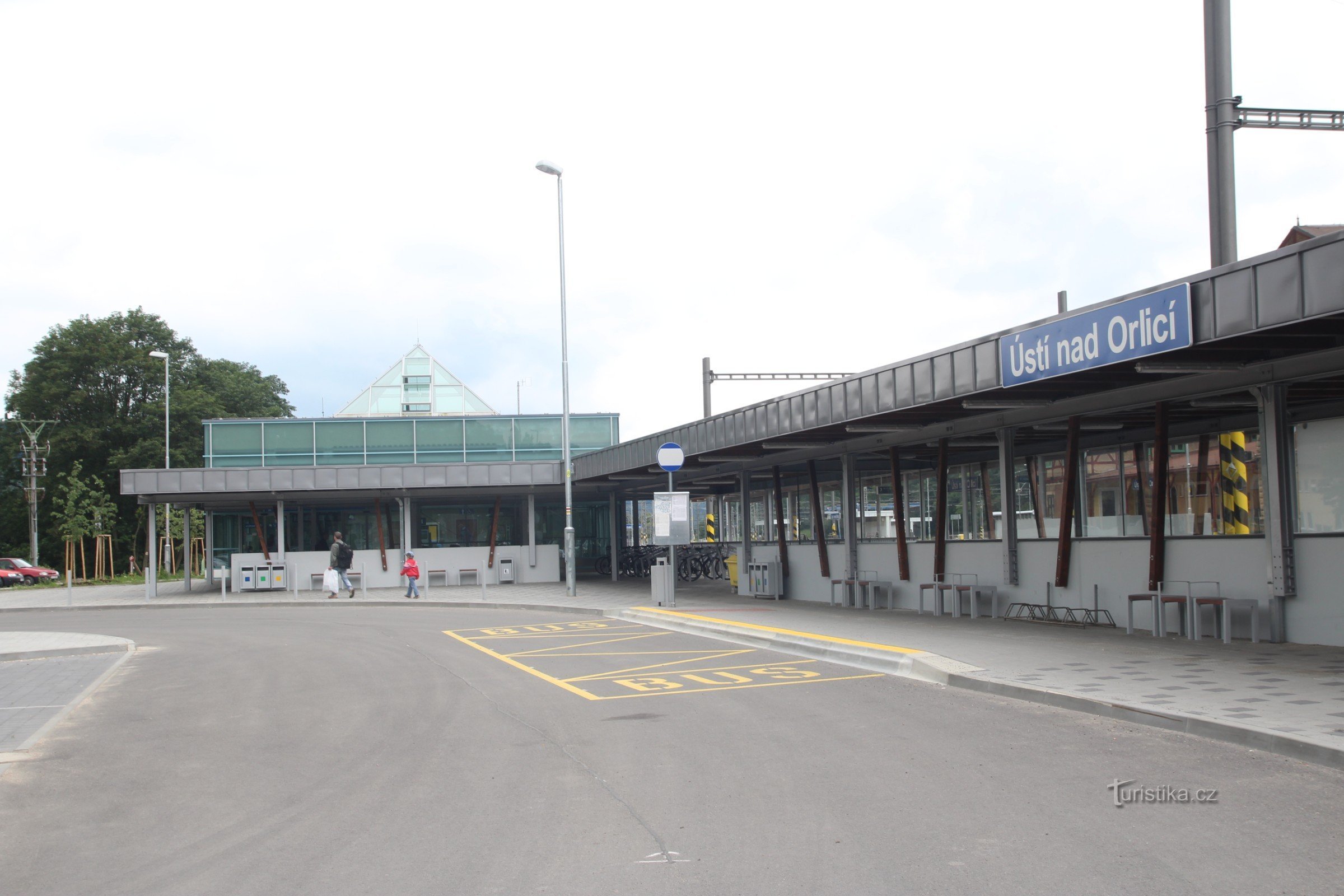 Het nieuwe treinstation in Ústí nad Orlicí