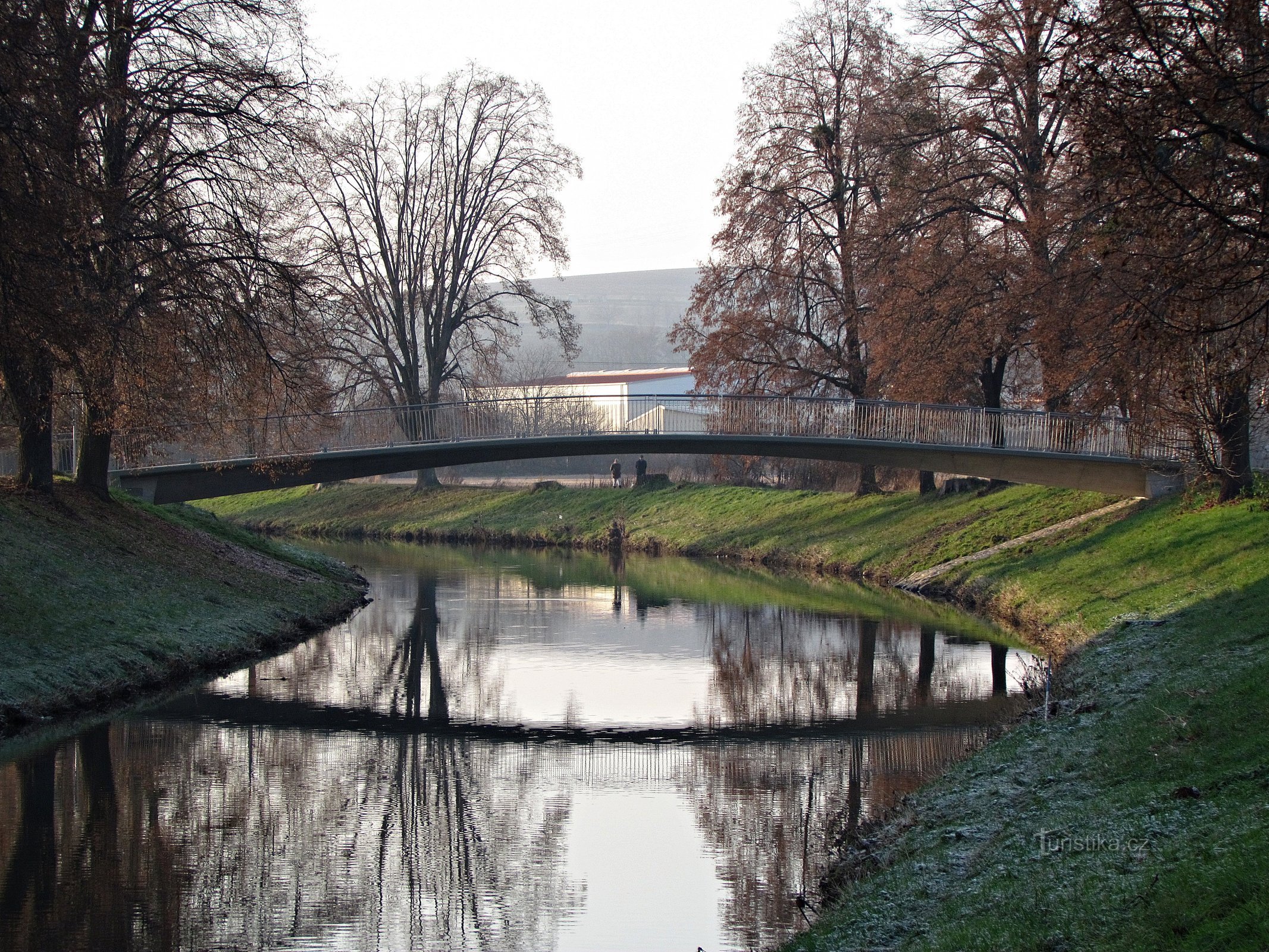 Den nya gångbron i Zlín