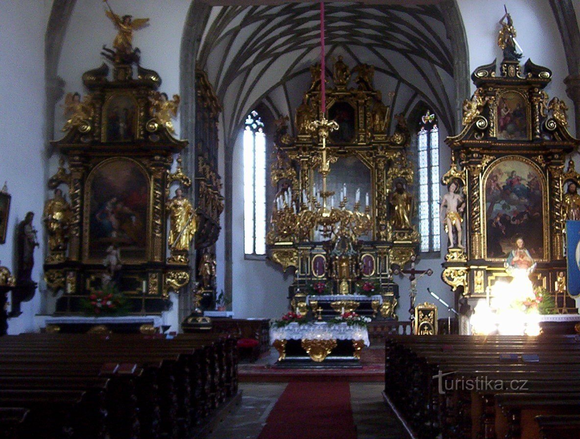 Nové Hrady-church of St. Peter and Paul - interior - Photo: Ulrych Mir.