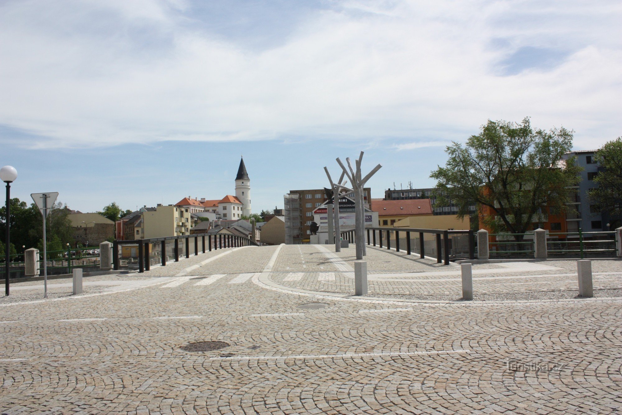 Nově postavený Tyršův most v Přerově