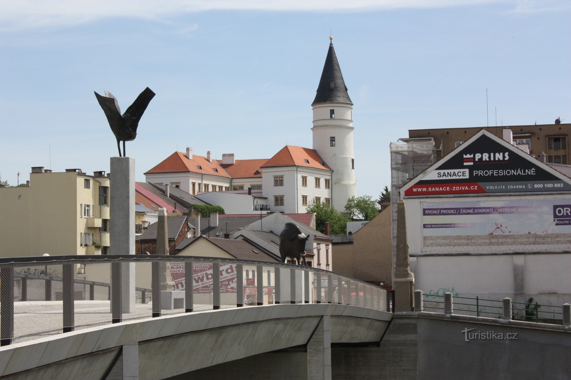 Den nybyggda Tyrš-bron i Přerov