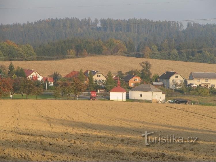 Nové Vrbno fra vejen til Vítkov