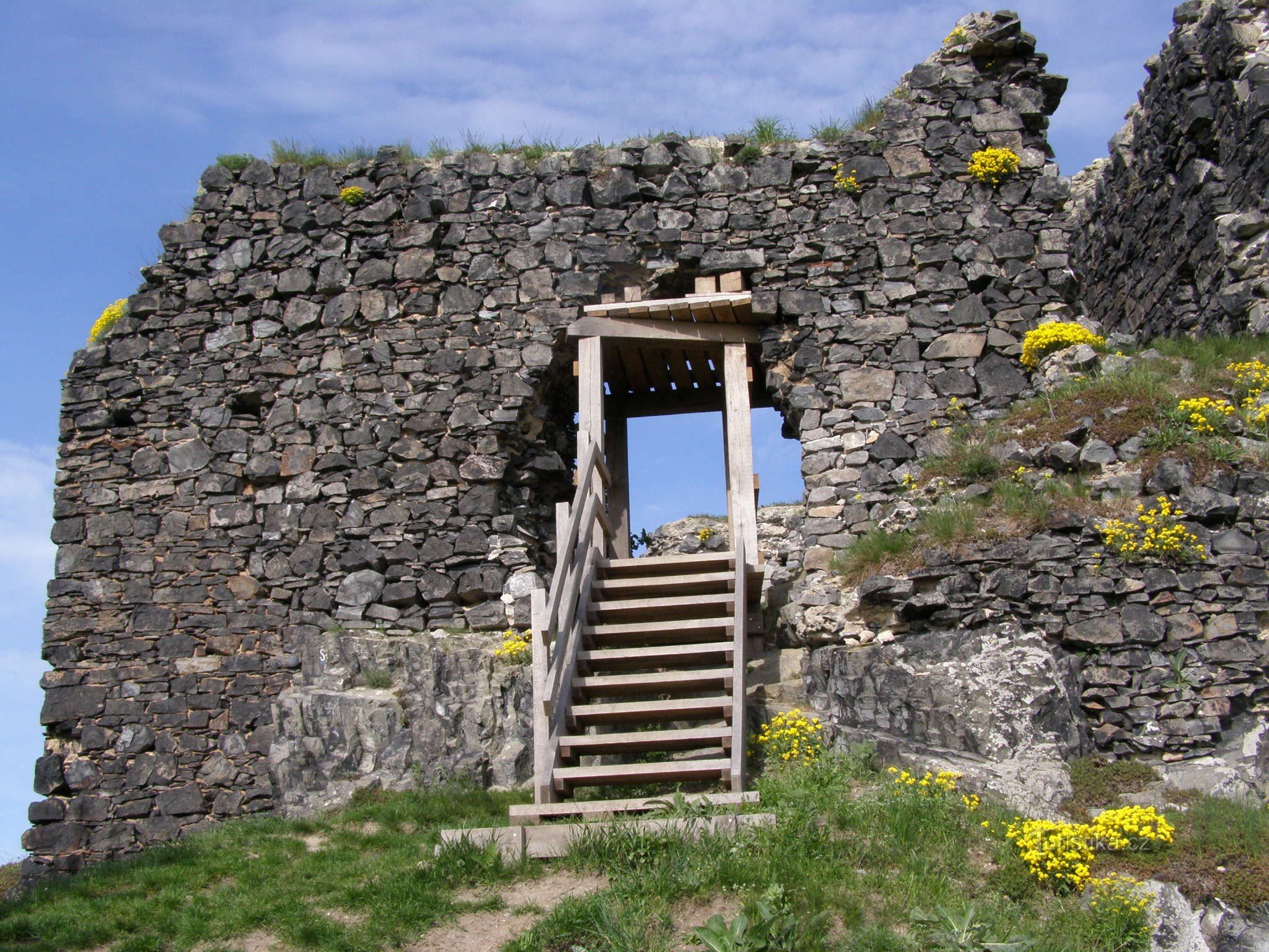 newly built entrance to the castle