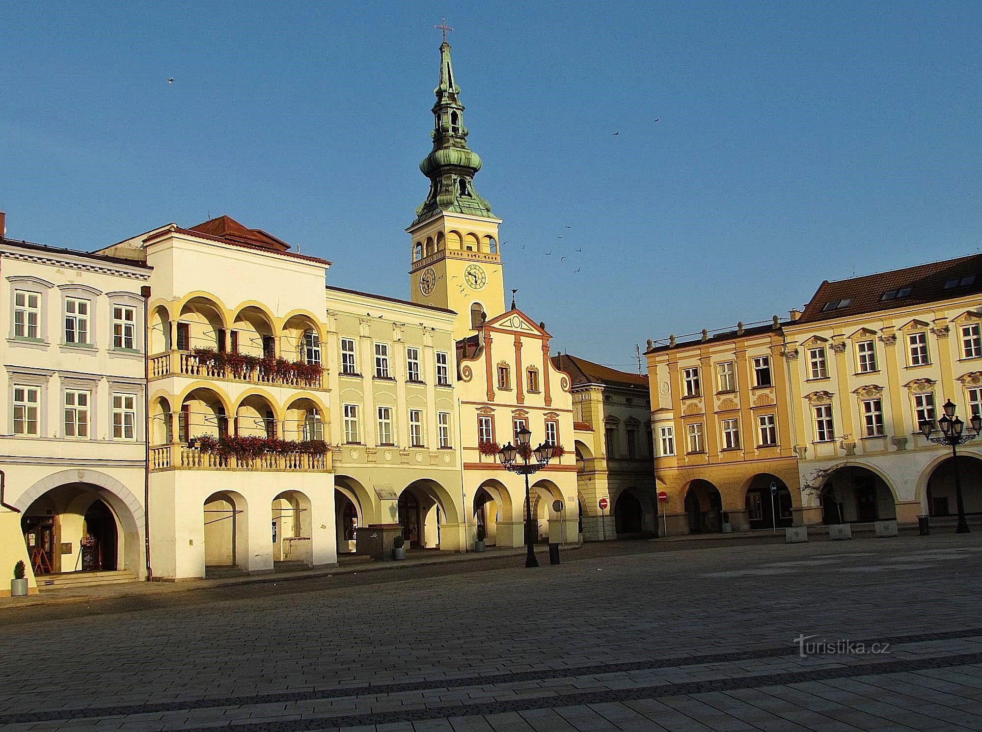 Masaryk-torget i Novojičín