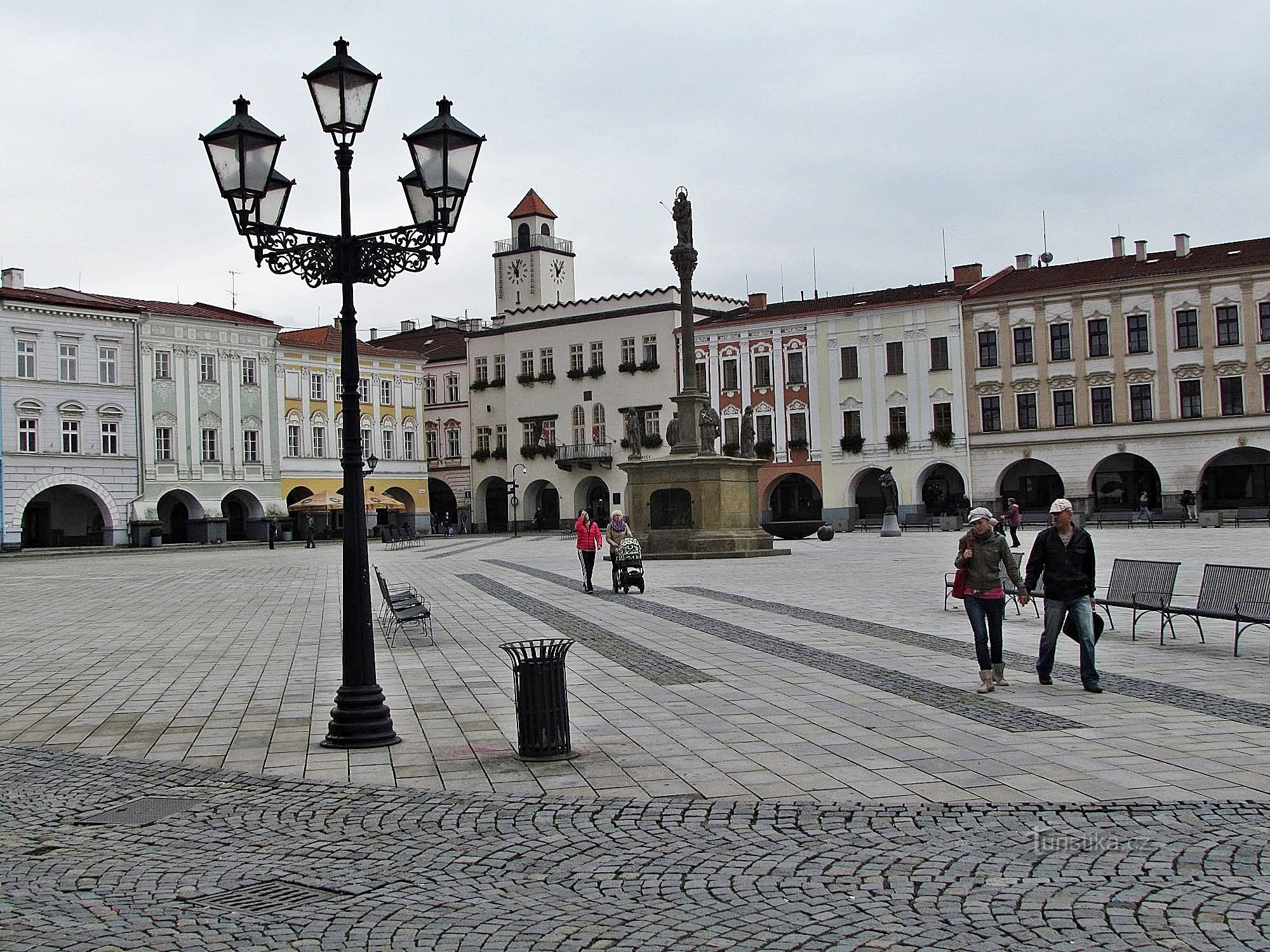 Masaryk-plein in Novojičín