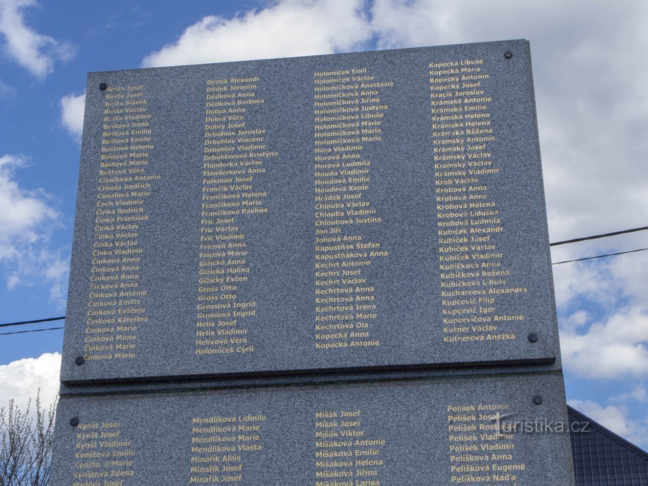 Nový Malín – monument over Český Malíns tragedie