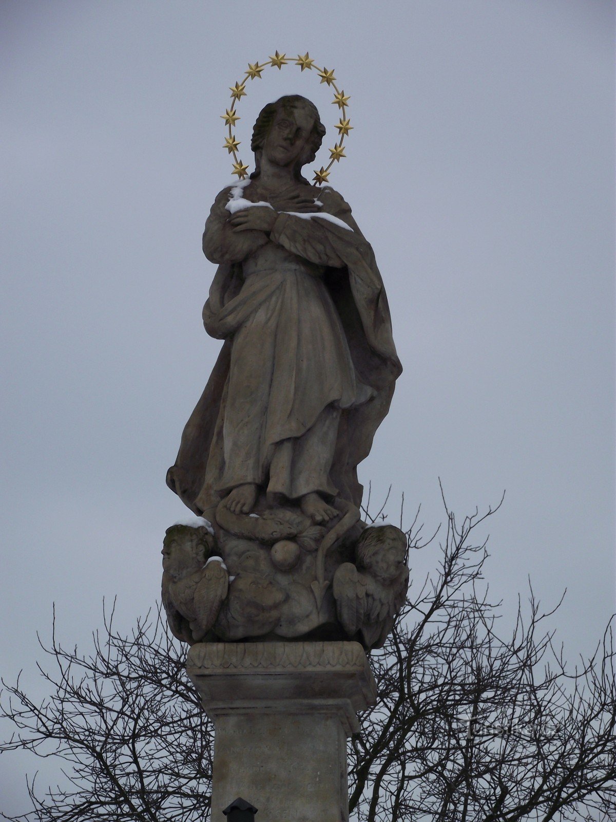 Nový Malín – statue af den ubesmittede jomfru Maria