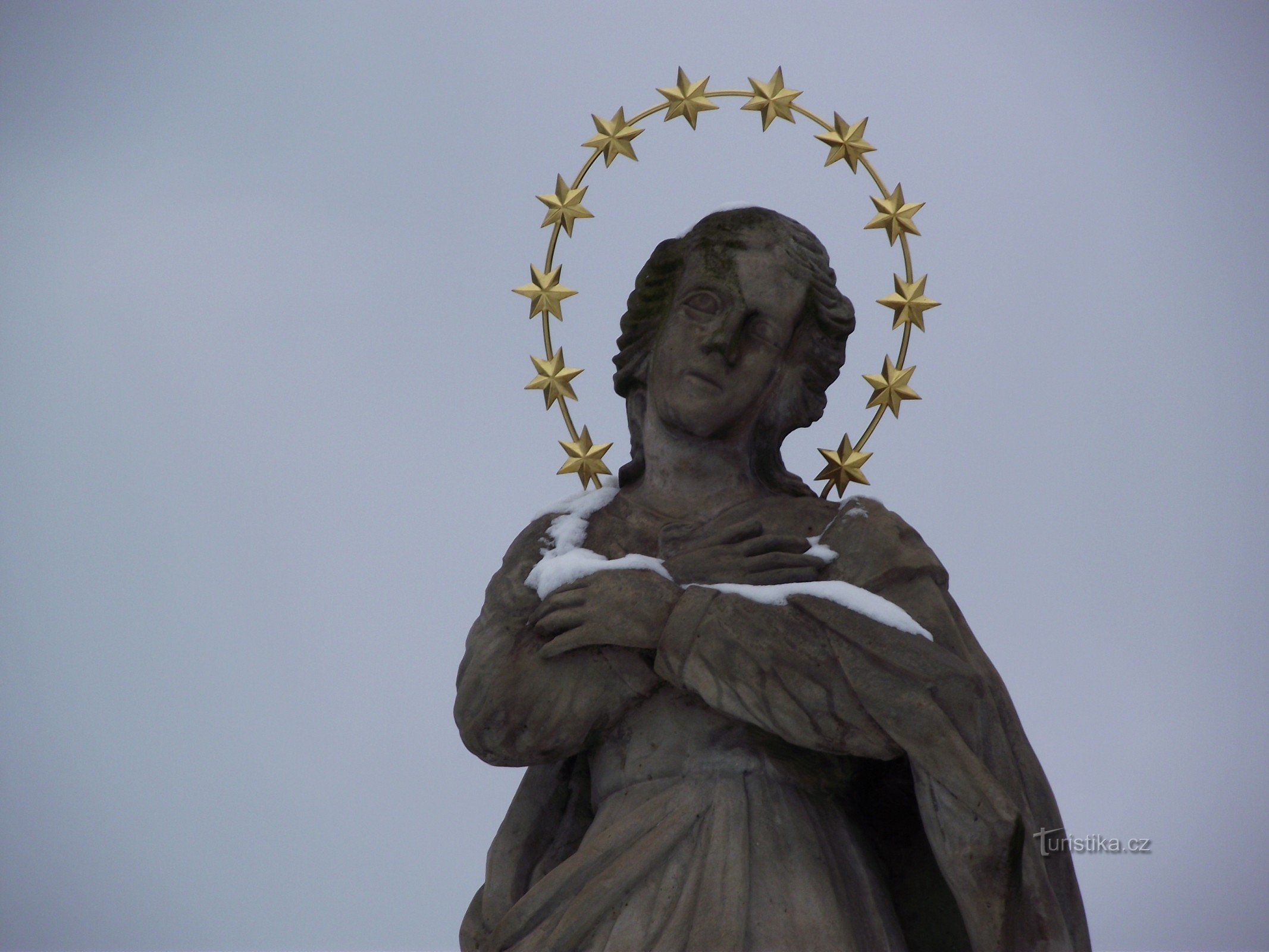 Nový Malín – statuia Fecioarei Maria Neprihănită