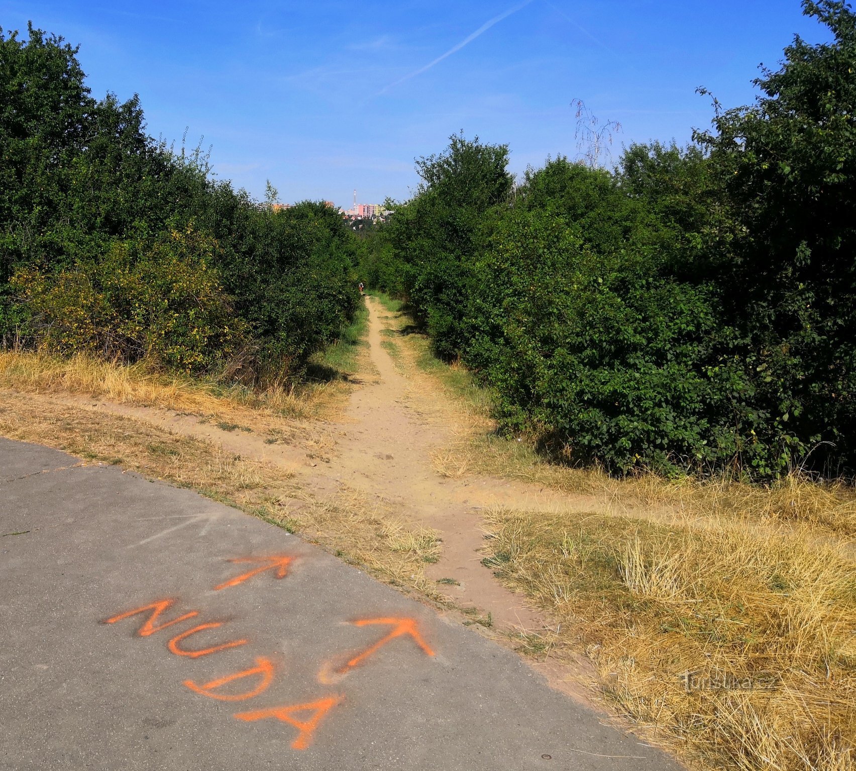 Praia de nudismo em Hostivař em Praga