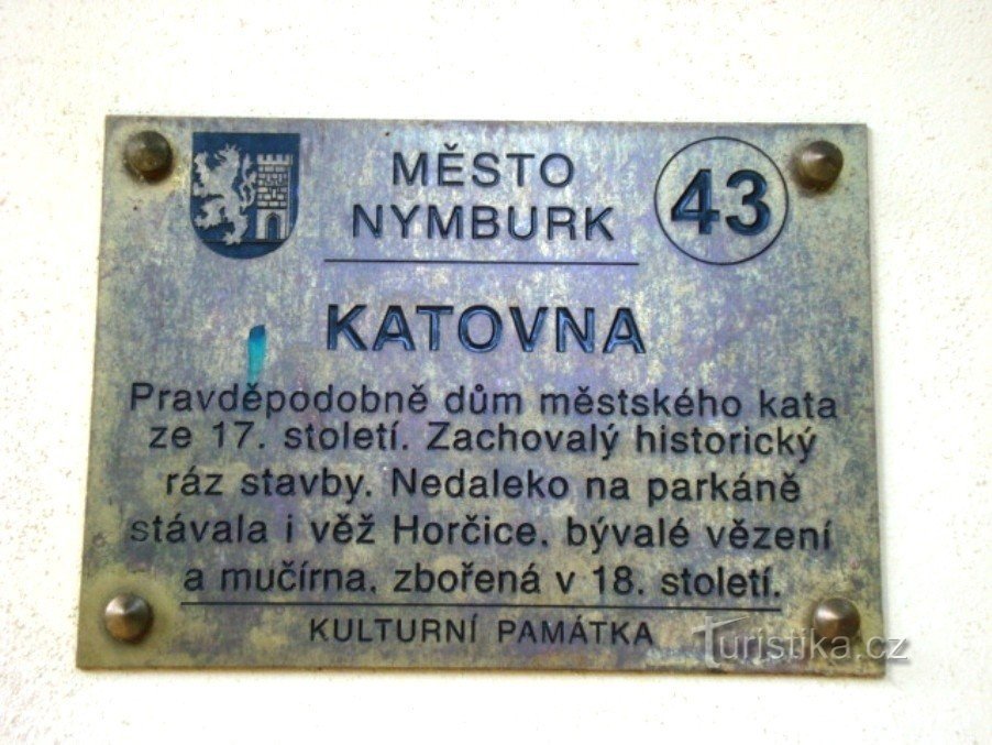 Nymburk-Katovna-inf. plošča-Foto: Ulrych Mir.