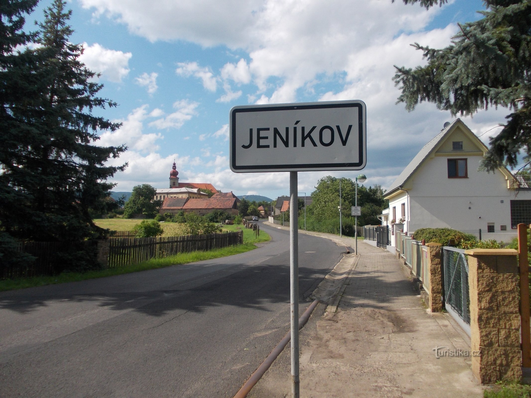 het dorp Jeníkov