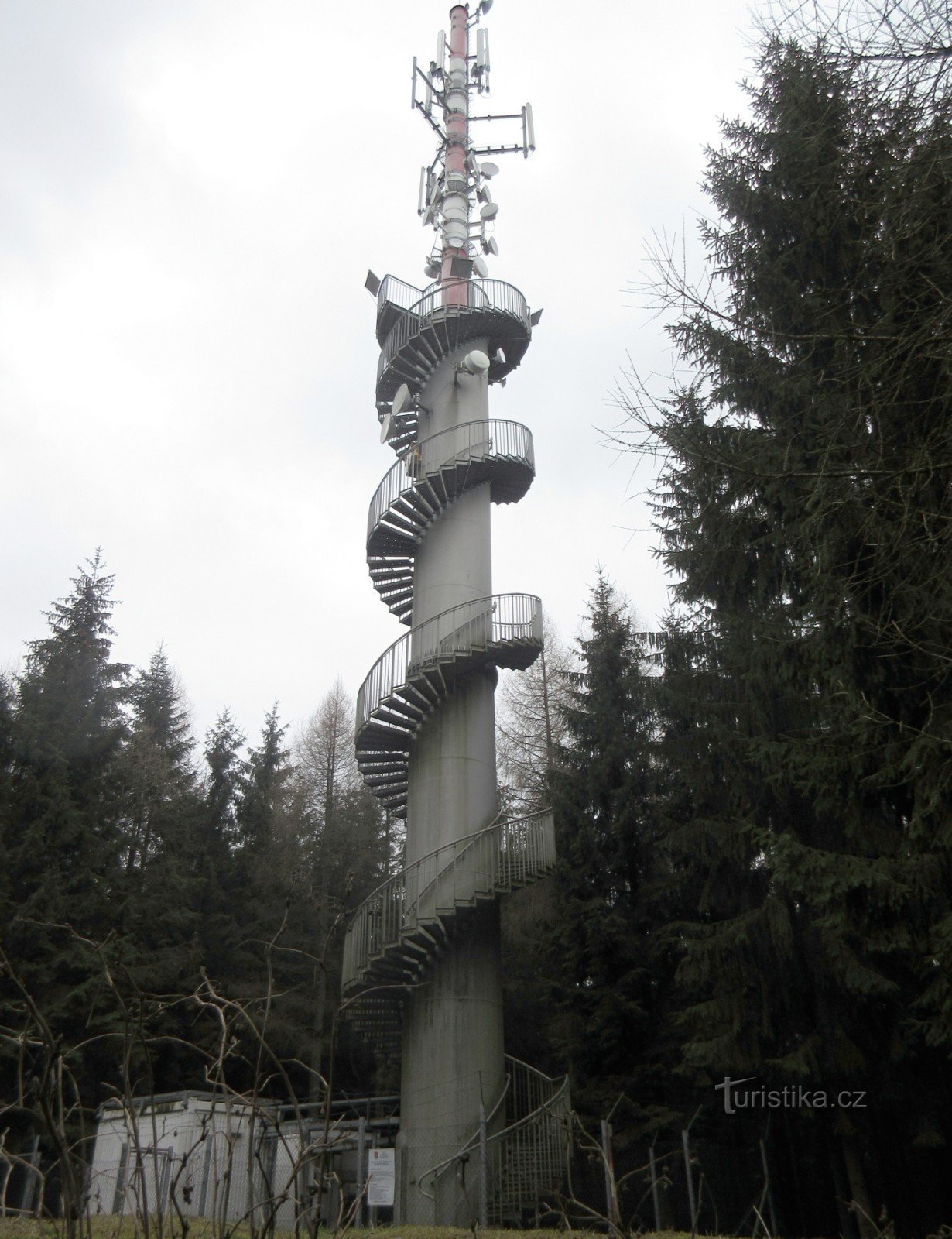 Rosička village and its lookout tower