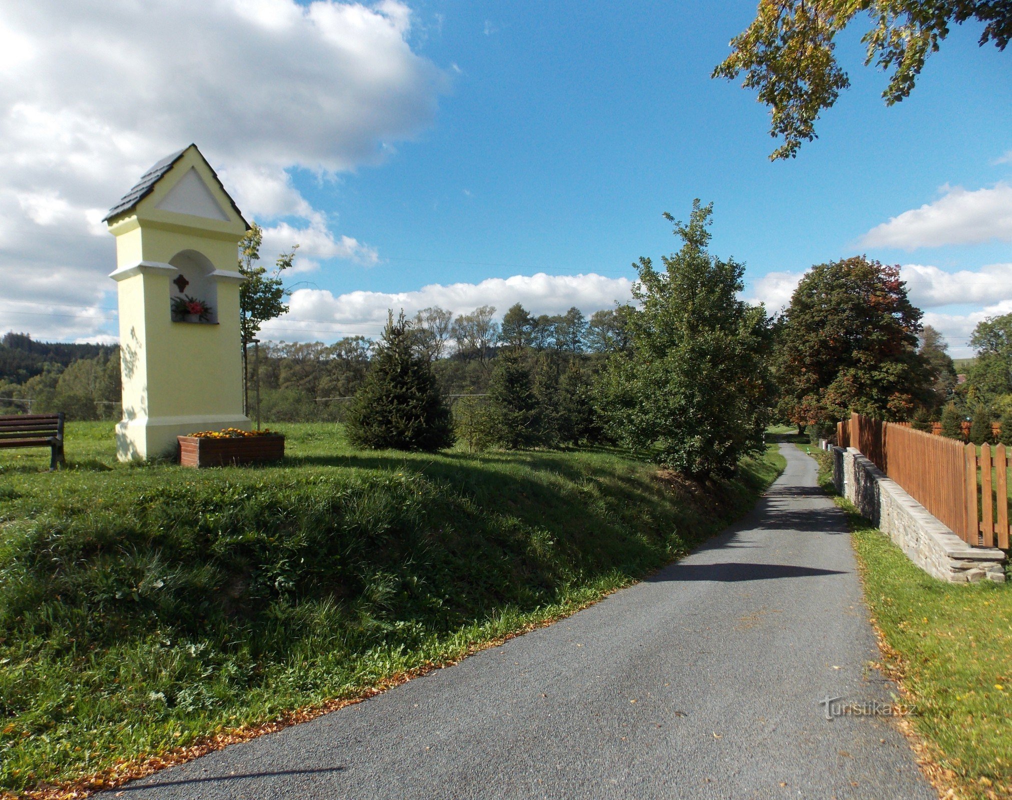 A aldeia de Valšov em Nízké Jeseník