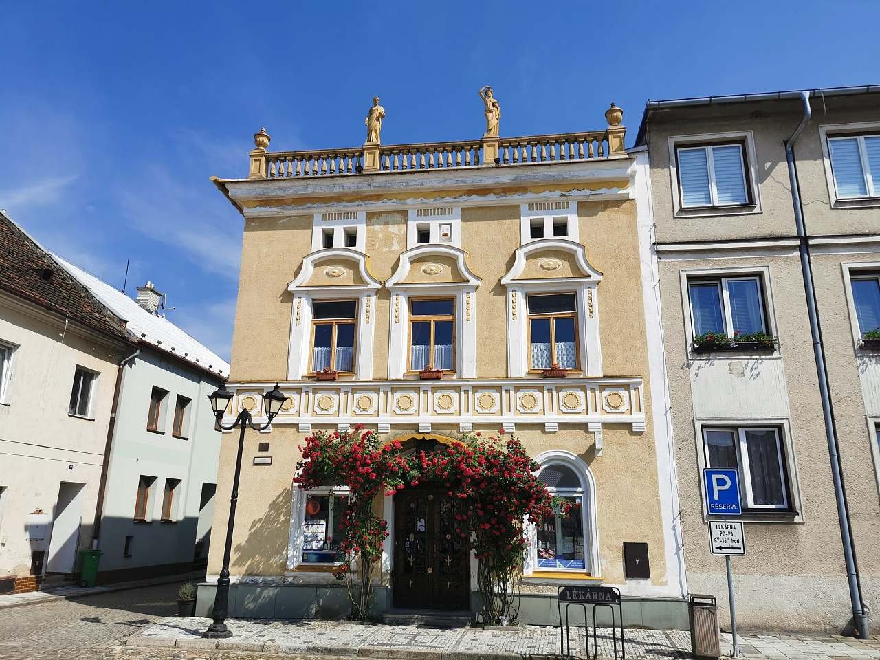 U Černého orla building from the square