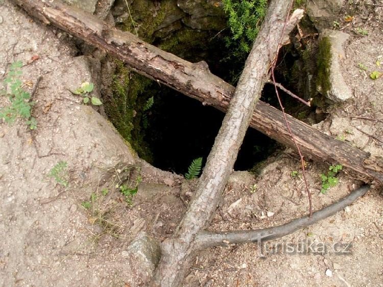 Obřany - cisterna: Cisterna de almacenamiento de agua de lluvia.