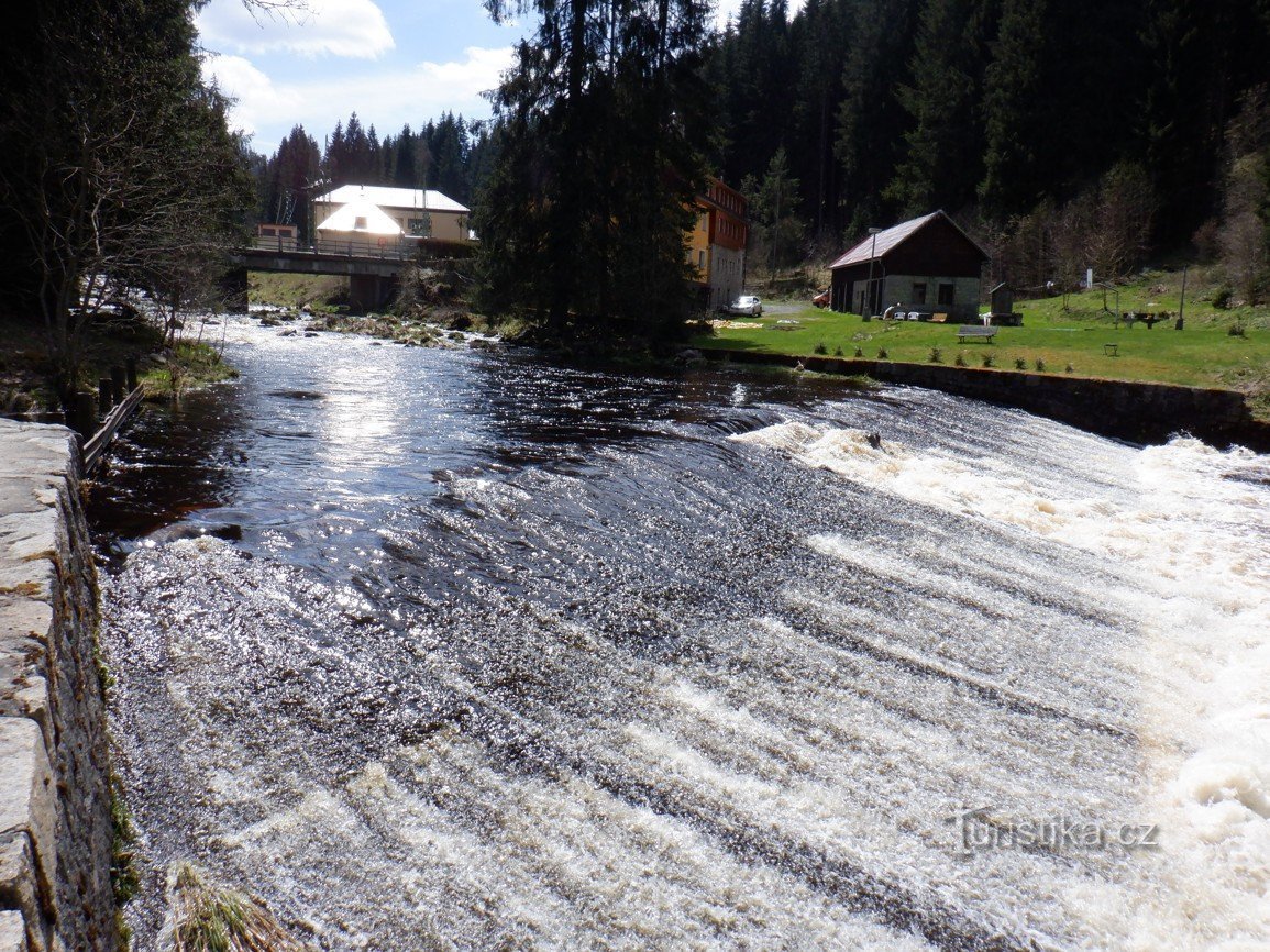 Billeder fra Šumava - Křemelná og Vydra mødtes og overrakte deres vand til Otava