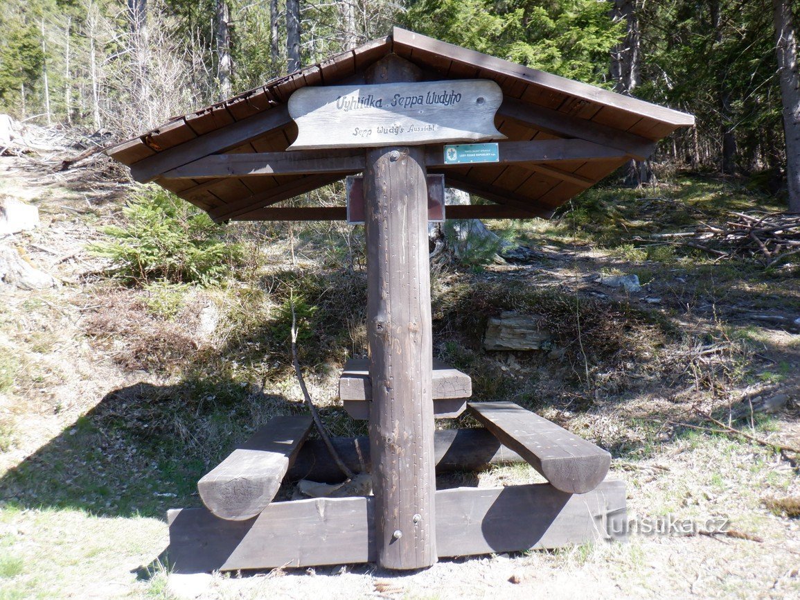 Immagini da Šumava - Punto panoramico Sepp Wudy vicino a Špicácké sedlo