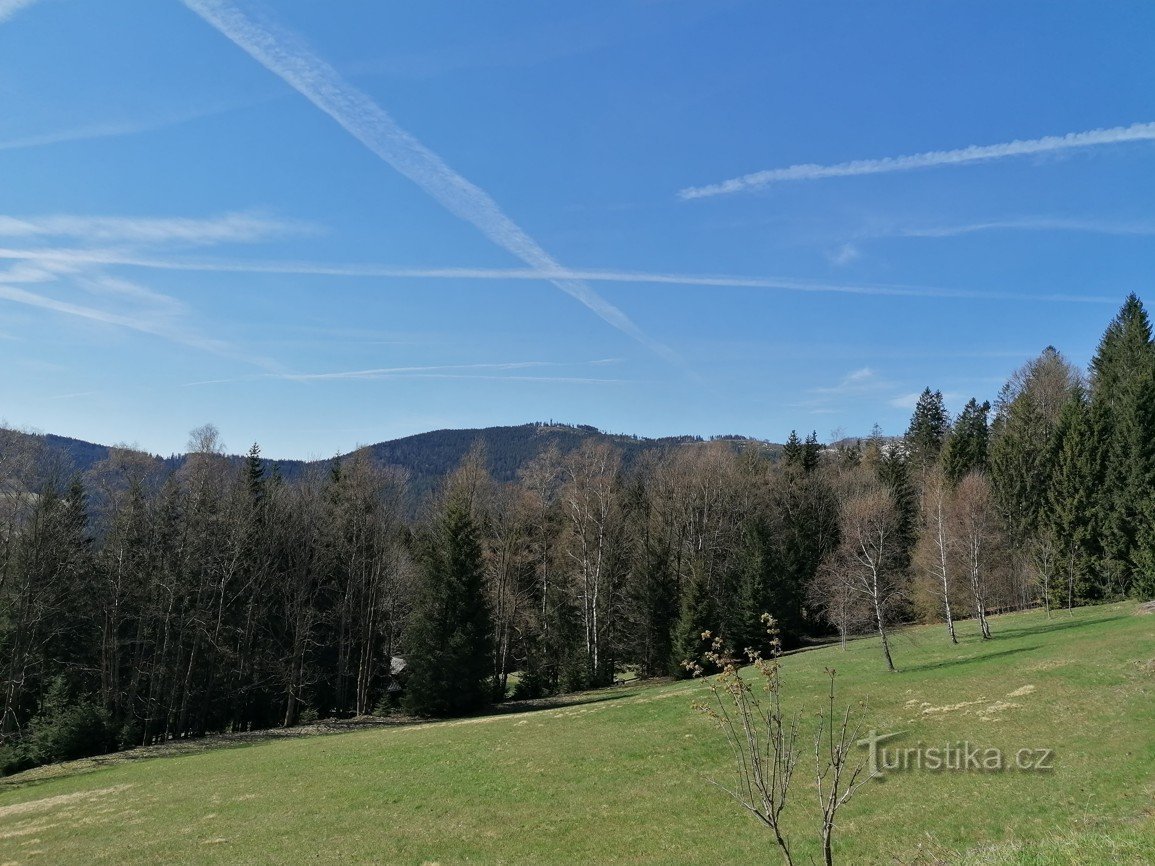 Imagini de la Šumava - punctul de vedere Sepp Wudy lângă Špicácké sedlo