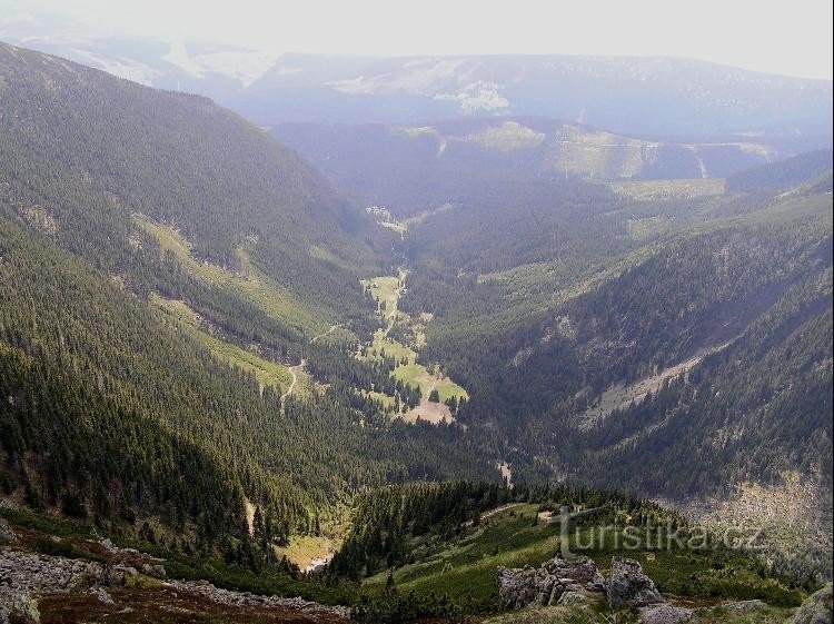 Giant mine: view from the upper edge of the Úpská pit