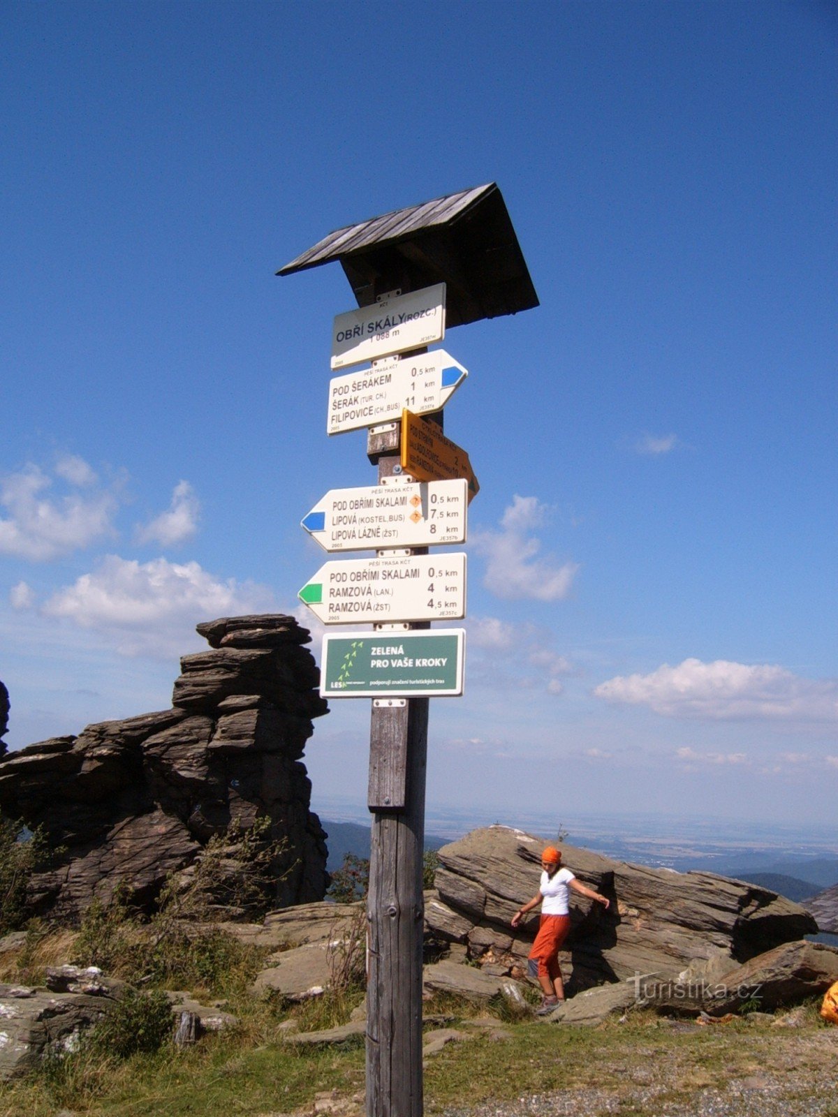 Giant rocks signpost