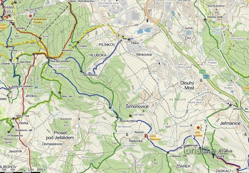 Obří sud Javorník, Rašovský hřbet, Pláně pod Ještědem