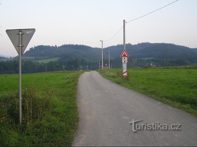 Από την πινακίδα προς το Frenštát