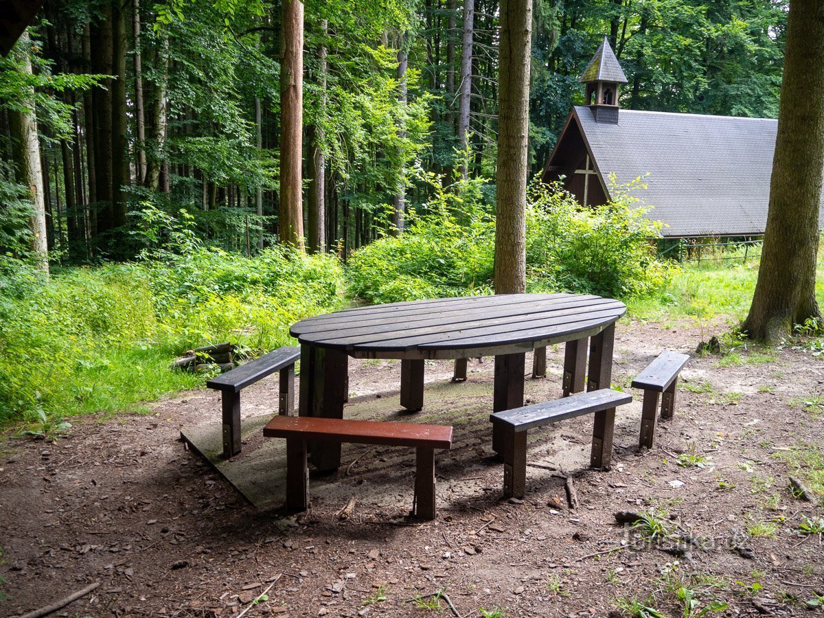 Resting place by the chapel