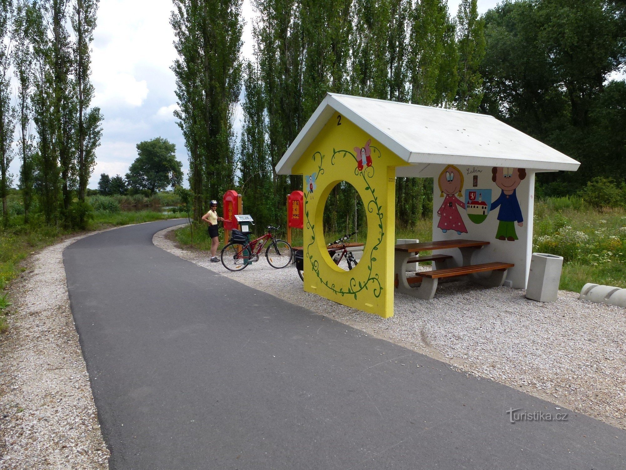 Pihenőhely Kostelka nad Labem közelében