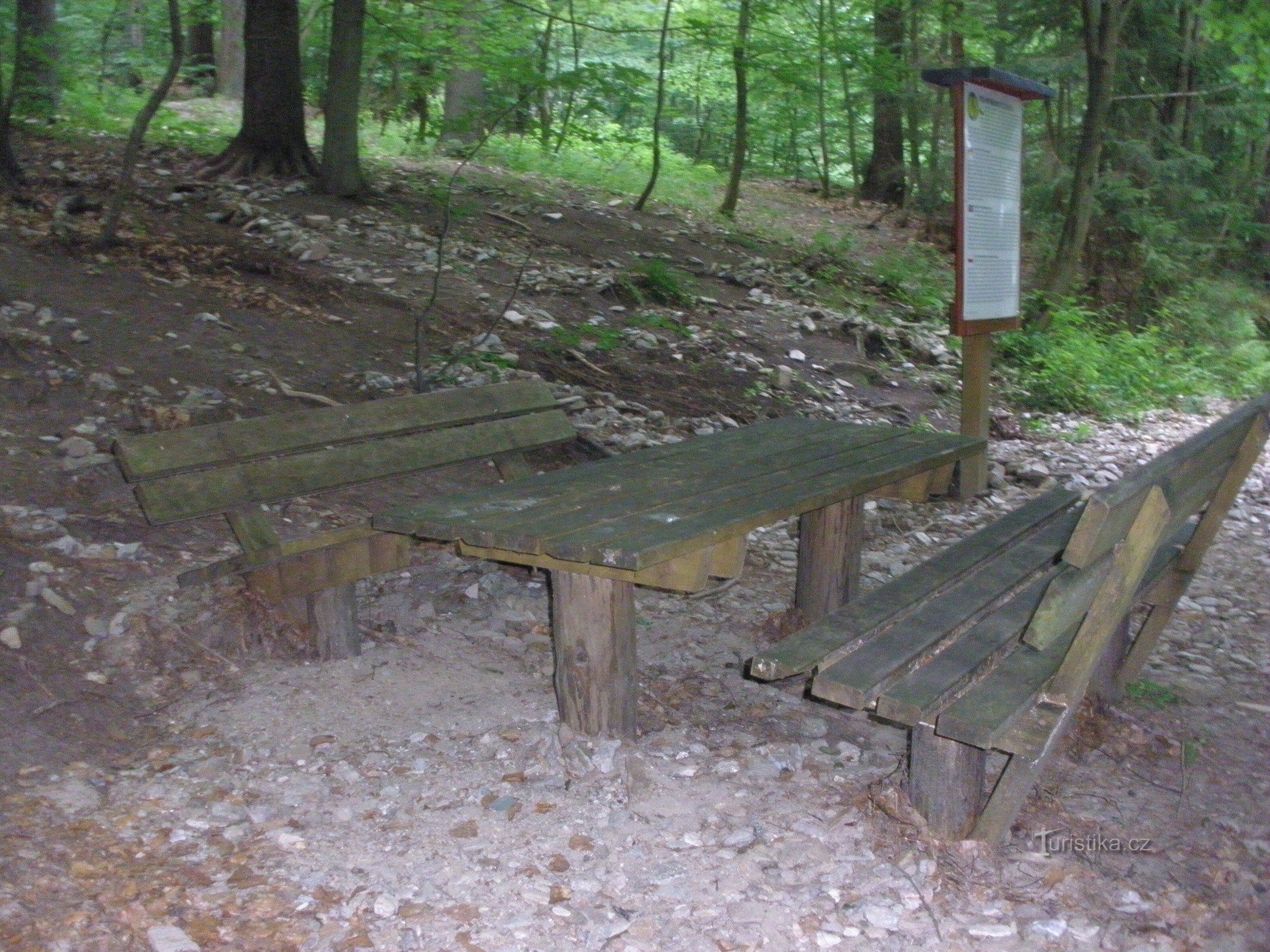 Área de descanso en el arroyo Janské