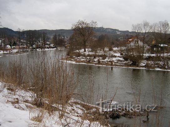 Ohře zimą: rzeka Ohře