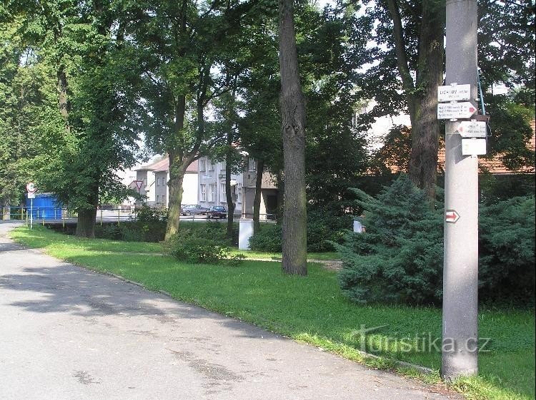 Umgebung: Rund um den Wegweiser Blick Richtung Dorf